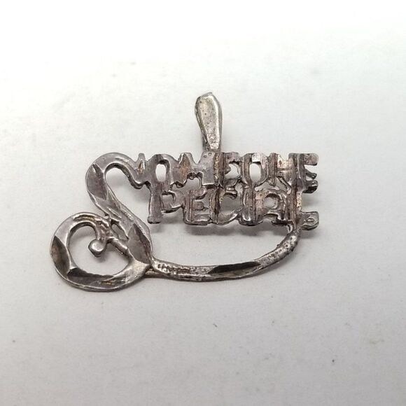 Vintage Sterling Silver Someone Special Pendant Charm, Small, Estate - Picture 6 of 6
